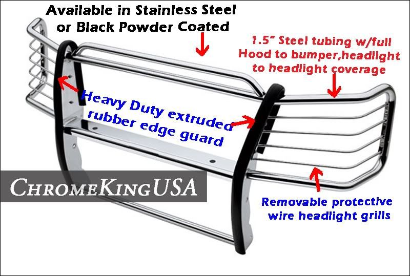 Buy 20072013 Chevy Silverado 1500LD Black Grille Guards Brush Bars